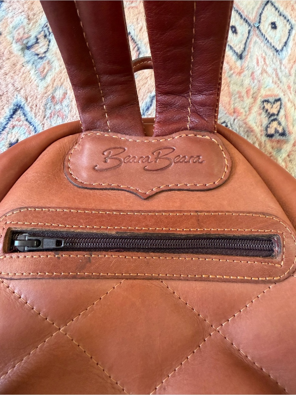 Beara Beara Leather Backpack - Brown - Picture 3 of 7